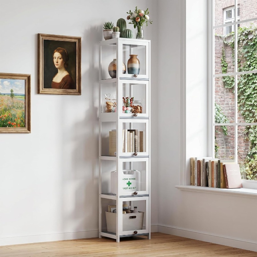 Curio Display Cabinet with Acr - đánh giá và giá Glass Cabinet Display