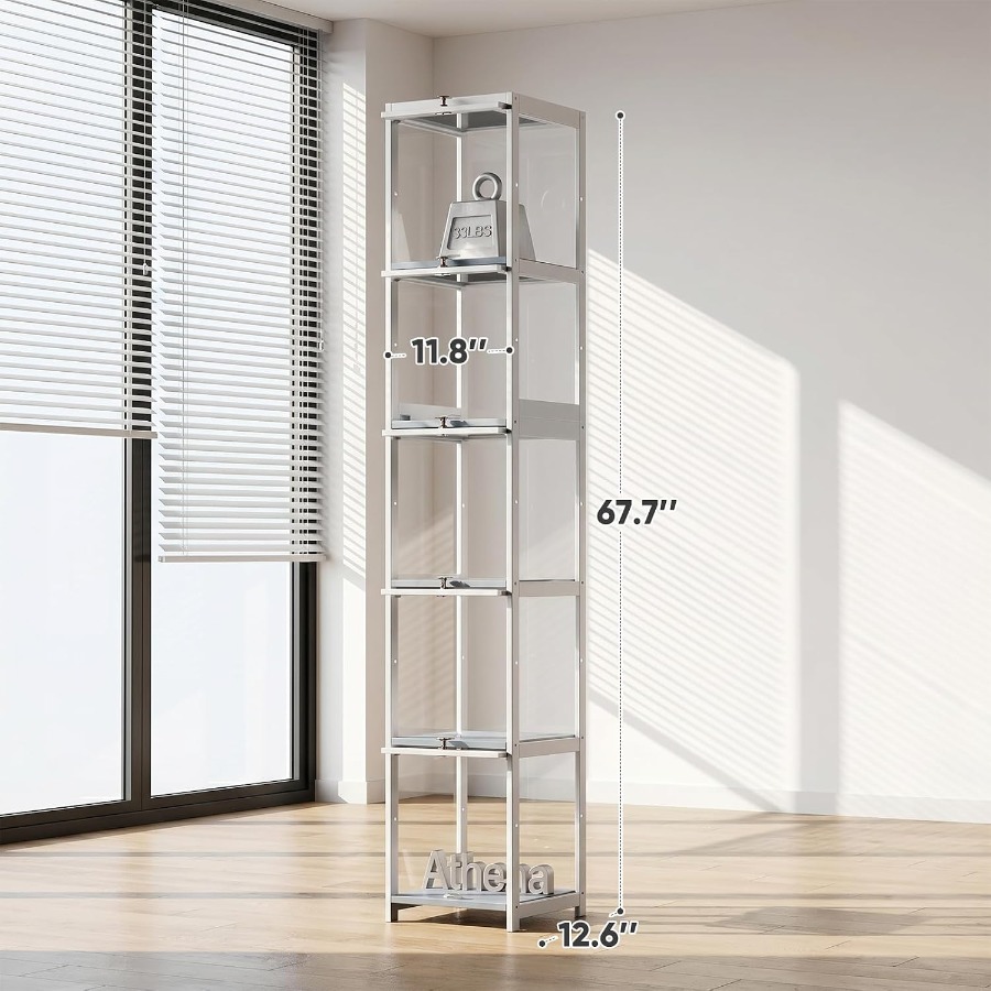 Curio Display Cabinet with Acr - đánh giá và giá Glass Cabinet Display