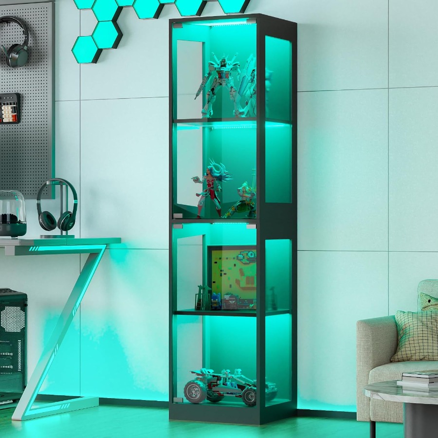 Display Cabinet with Glass Doo - đánh giá và giá Glass Cabinet Display