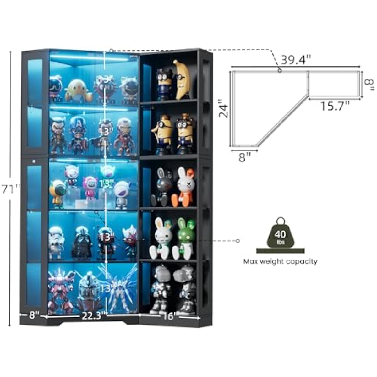 Display Cabinet with Tempered  - đánh giá và giá Glass Cabinet Display