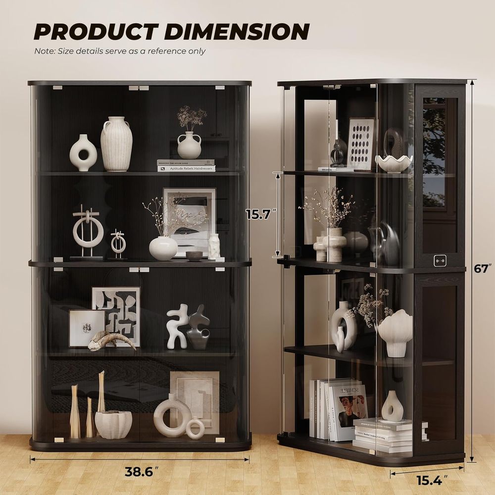 Large Rounded Display Cabinet  - đánh giá và giá Glass Cabinet Display