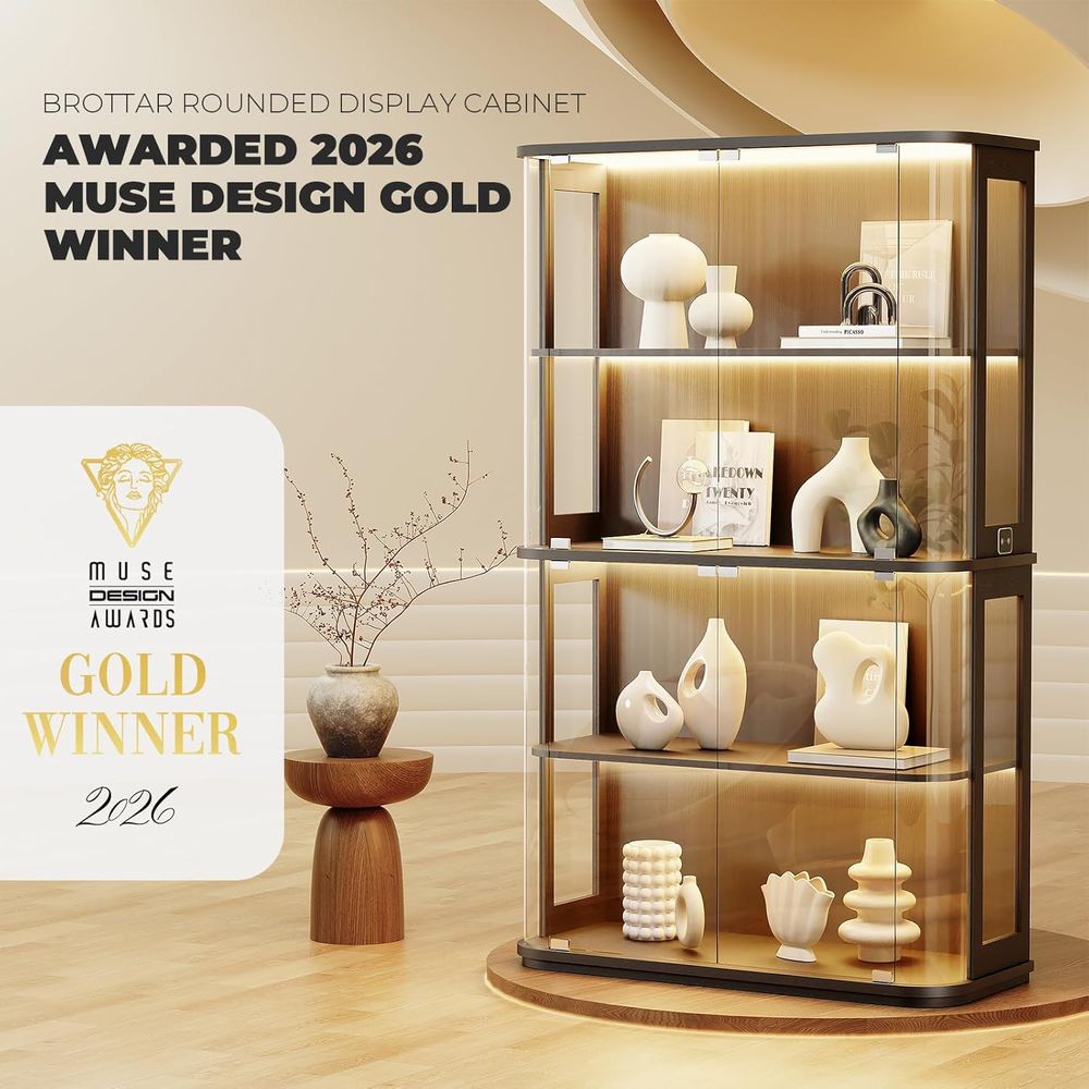 Large Rounded Display Cabinet  - đánh giá và giá Glass Cabinet Display
