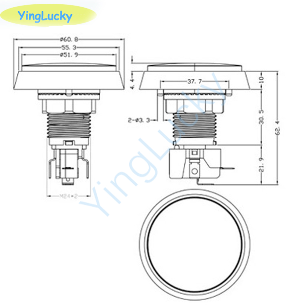 10 Chiếc Arcade Nút 60MM 5 Màu - đánh giá và giá Coin Acceptor Selector