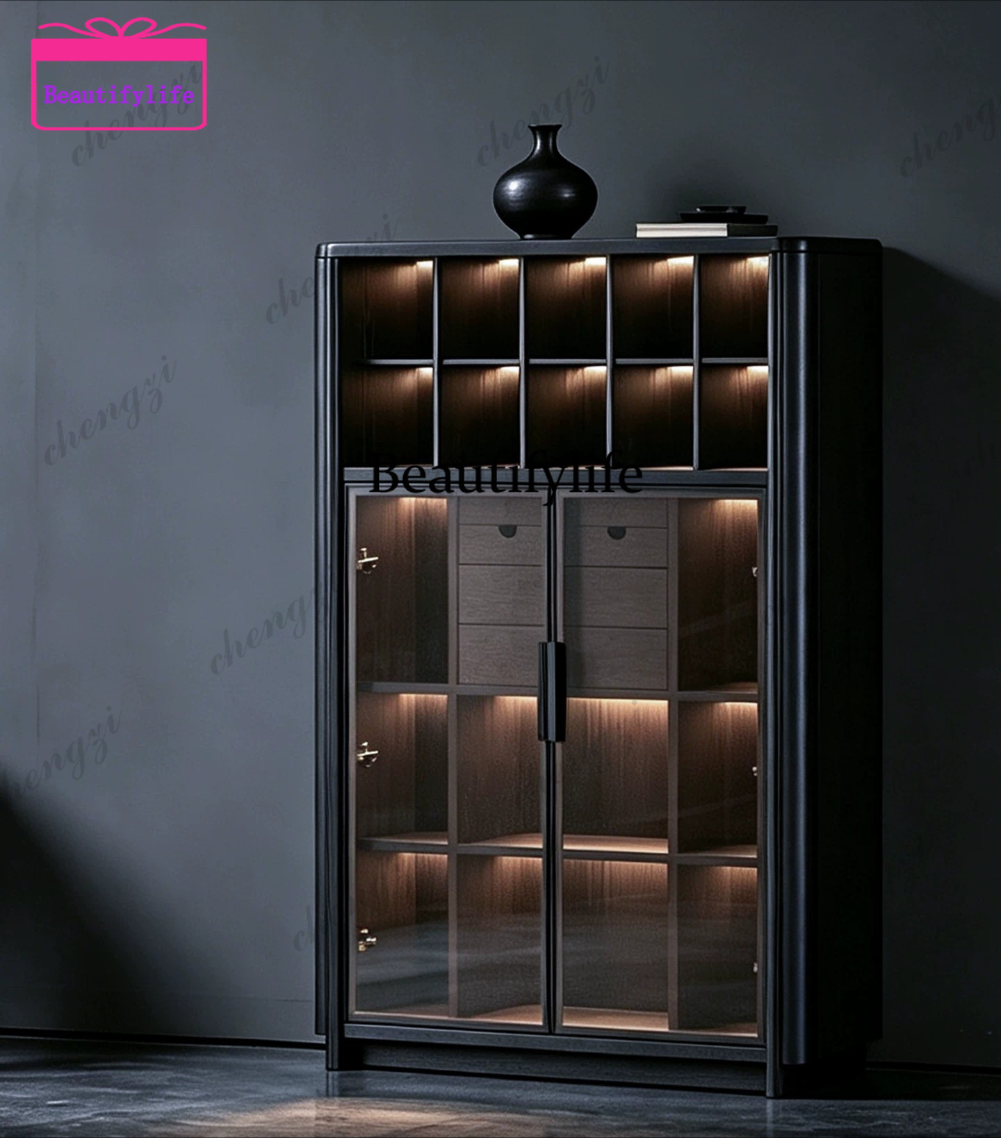 a55 Italian minimalist solid w - đánh giá và giá Glass Cabinet Display