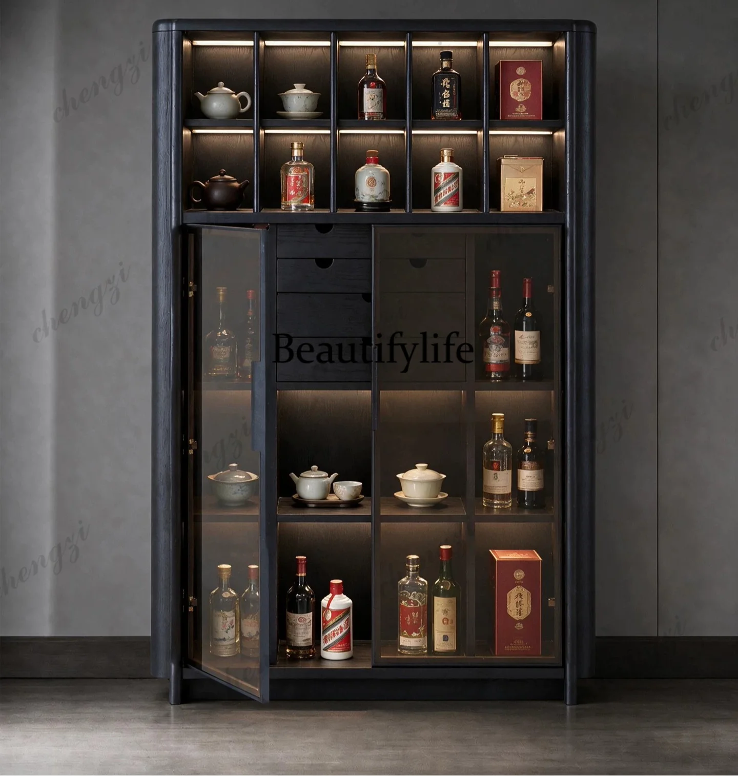 a55 Italian minimalist solid w - đánh giá và giá Glass Cabinet Display